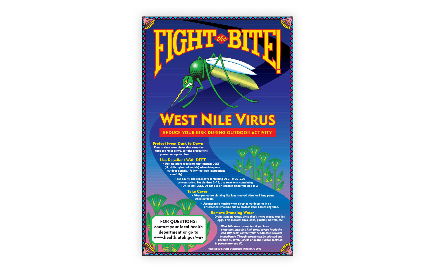 west nile mosquito poster salt lake city utah