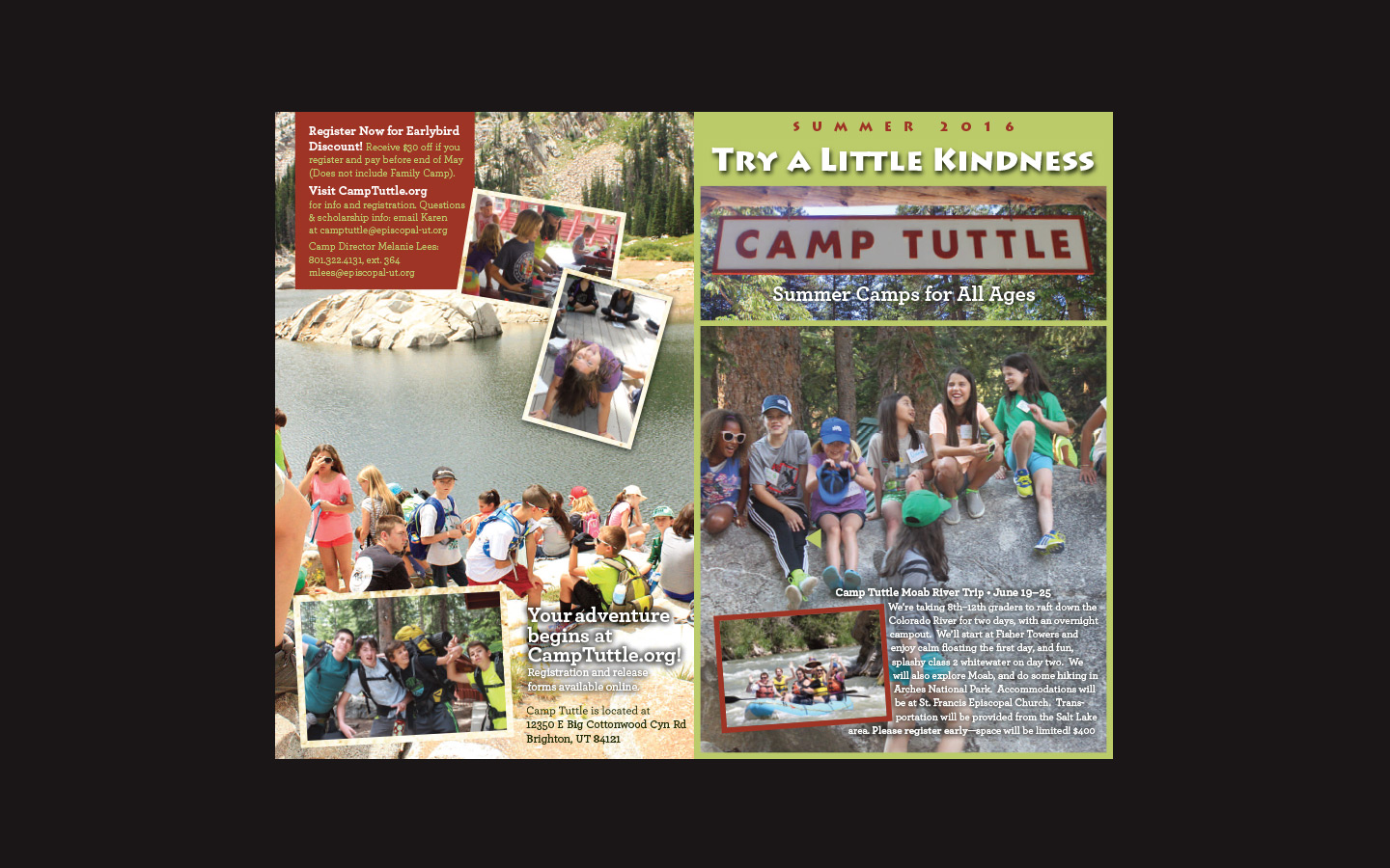 camp tuttle brochure salt lake city utah